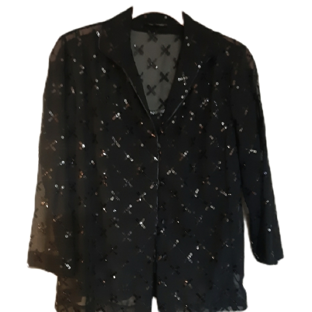 2-PIECE Julianna Collezione Sequin Cami Blouse M ☆ - Picture 2 of 11